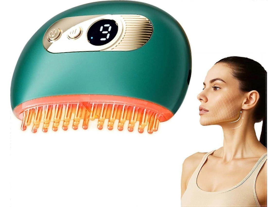 Escova de Contorno Linfático para Massagem Facial, Ideal Drenagem Linfática e Redução da Papada. GOKOCO