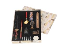 Conjunto de Caneta de Pena Estilo Europeu Retrô Elegante para Caligrafia, com Pontas Substituíveis AQUAFORGE