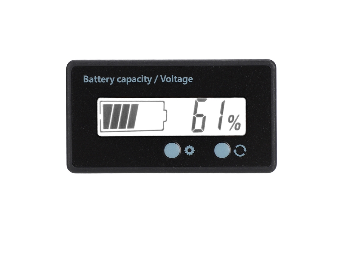 Aetheria voltímetro Digital Lcd para Bateria 12 84v com Alarme de Luz Branca e Indicador de Capacidade