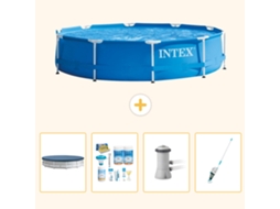 Intex Piscina Com Estrutura Redonda - 366x76 Cm - 5-peças Scb5