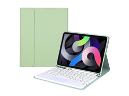 Capa Para Teclado Bluetooth Com Teclas Redondas Para Ipad Air 4/10.9 2020 Everley891 (verde)