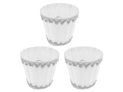 Conjunto de 3 Abajures Modernos de Tecido com Encaixe E14 para Lustres de Velas CHABERLU