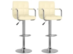 Bar Stool, Bar Stools Vidaxl Creme Couro Artificial (n/a)