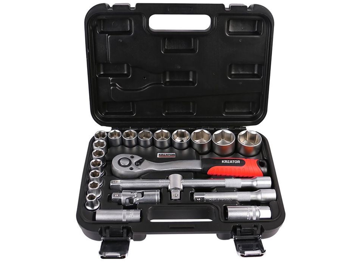 Caixa de catraca 1/2 com soquete 22pcs Kreator