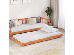 Vidaxl Estrutura Da Cama Marrom Cera 90 X 190 Cm