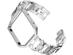 Pulseira De Metal Com Strass E Estrutura Em Formato D Para