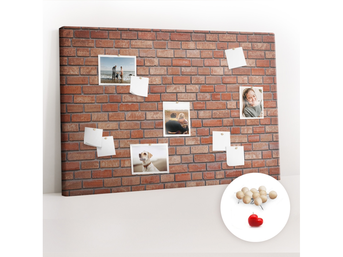 Painel De Cortiça Para Parede Parede De Tijolos Para O Quarto Das Crianças Espelharte (120x80 Cm)