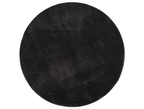 Tapete The Carpet Relax Antiderrapante Lavável Poliéster Preto (200x200)