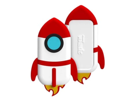 Carteira Fólio Unissexo MONEY WALKIE Sem Contacto Concha Modelo Rocket Compacta Fácil Branco