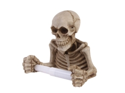2026 porta Papel Higiénico de Calavera de Pared Decoración Gótica Resina Impermeable para Baño Halloween