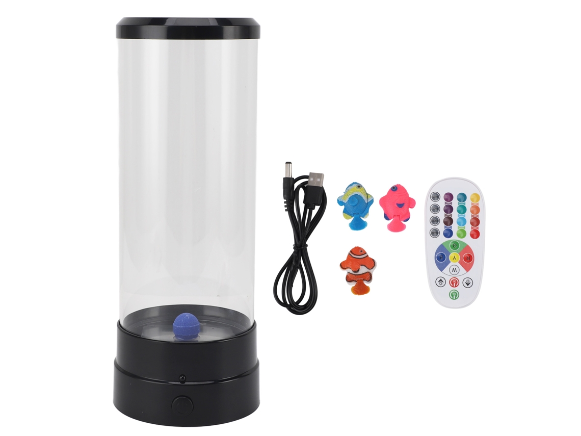 Laxiscreed Lâmpada De Mesa Led Bubble Fish Com Luz Rgb E Efeito Aquário Para Decoração