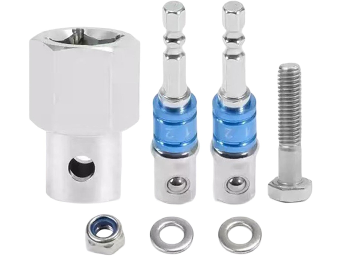 Kit Adaptador De Furadeira Manual Em Aço Inoxidável Com Brocas 12" E