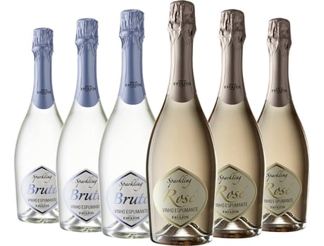 Pack 6 Garrafas Vinho espumante ADEGA DE FAVAIOS 3 Sparkling Meio Seco + 3 Sparkling Bruto (Douro)