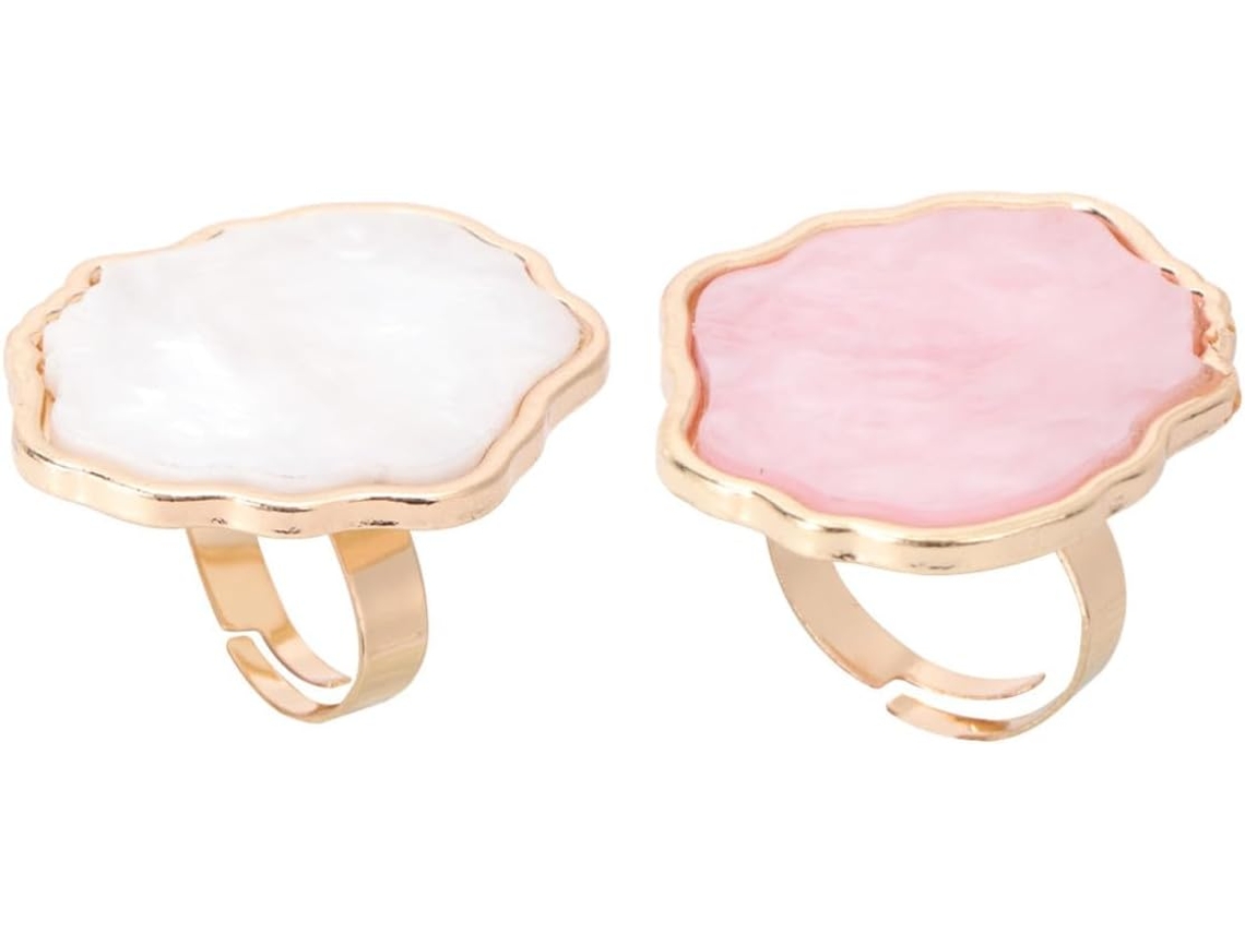 Paleta artística para unhas em resina branca, portátil e leve, 2 peças.