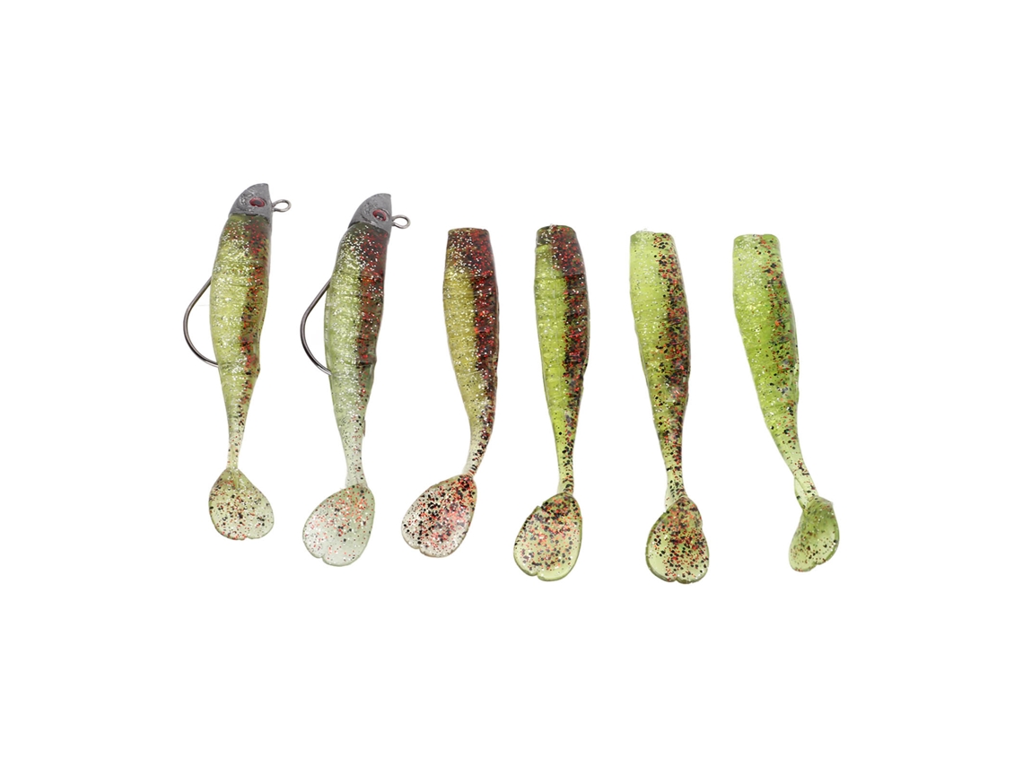Simulation Bait, Simulation Soft Bait, Lure Bait (simulation Fish Luring, Large Hook), Two Sets For Sale, Willow Yellow