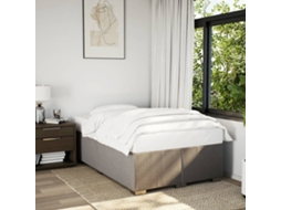 Vidaxl Estrutura De Cama Sem Colchão 120x190cm Tecido Cinzento