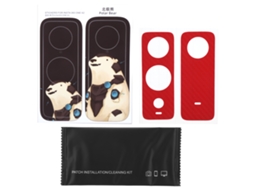 Sunnylife Action Camera Pvc Stickers Protective Skin Film Waterproof For Insta360 One X2 Camera LAXISCREED (bear Carbon Red )