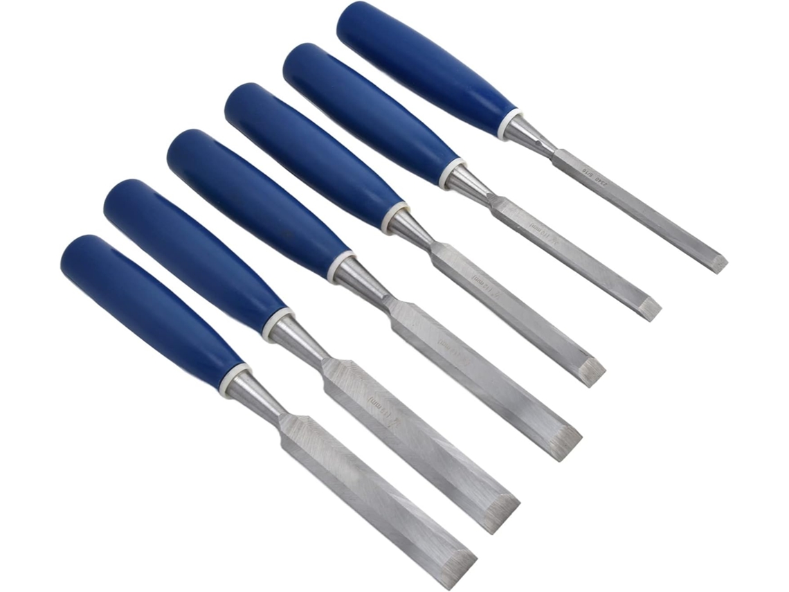 Conjunto De 6 Ferramentas De Aço Para Barras De Madeira - Conjunto Robusto E Afiado.