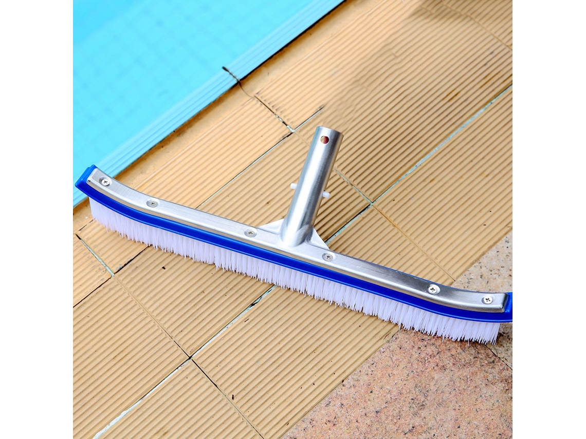 Primerox escova para Piscina 18 Polegadas de Alumínio com Cerdas de Nylon para Paredes e Pisos