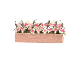 Mali planta em Vaso Miniatura 1:12 Folhas Vermelhas Resina Madeira Decoração Casinha de Bonecas