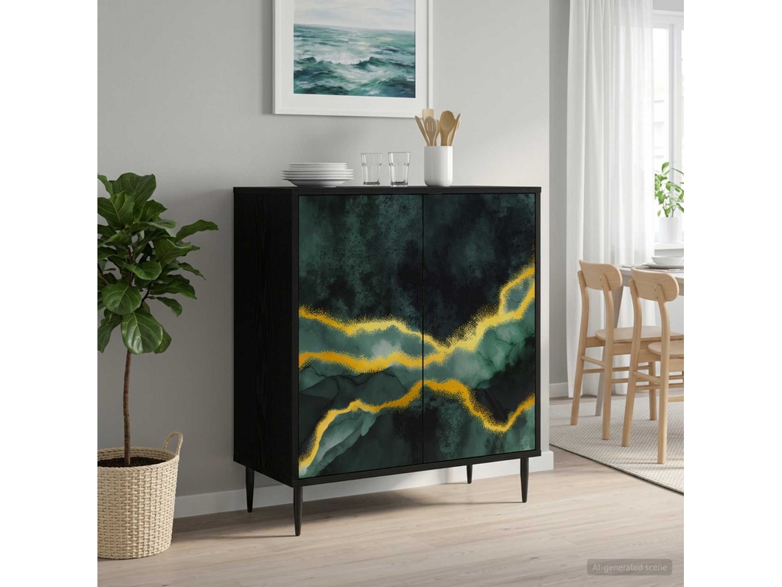 Vidaxl Buffet Wijhe Carvalho Preto 69 X 33 X 76 Cm