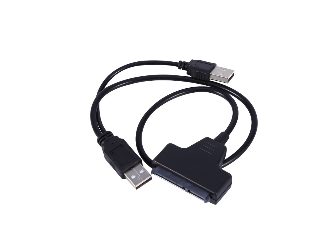 Adaptador Cabo Sata 7 + 15 Pinos Para Usb 2.0 Para Hdd 2.5 Polegadas Com Cabo De Alimentação Usb