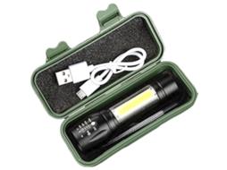Lanterna Led Portátil Recarregável Com Zoom E 3 Modos De Iluminação Mini Lanterna De Acampamento Olysi Shop