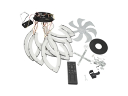 Ventilador de Teto com Luz Controle Remoto Preto 7 Lâminas