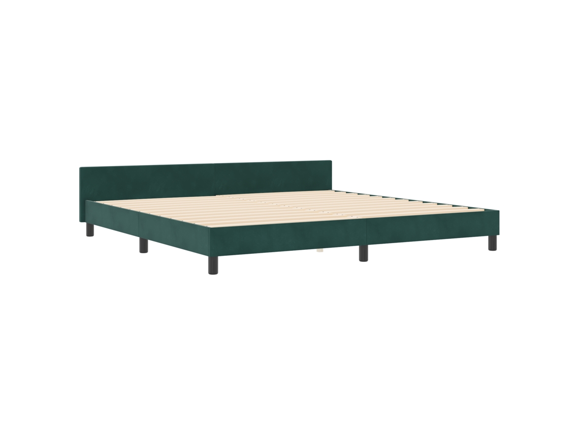 Conjunto 1 Cama Moderna Vidaxl Verde Veludo (200 X 200 Cm)