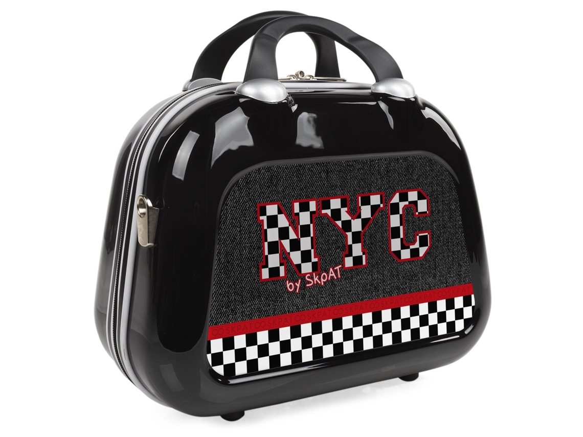 Saco de Viagem Rígido SKPAT Nice Xadrez Negro 35X26X17 Cm