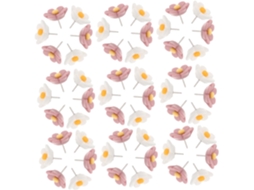 Tachinhas decorativas Supvox, duráveis e resistentes, 50 tachinhas com design floral em resina e metal para mapas.