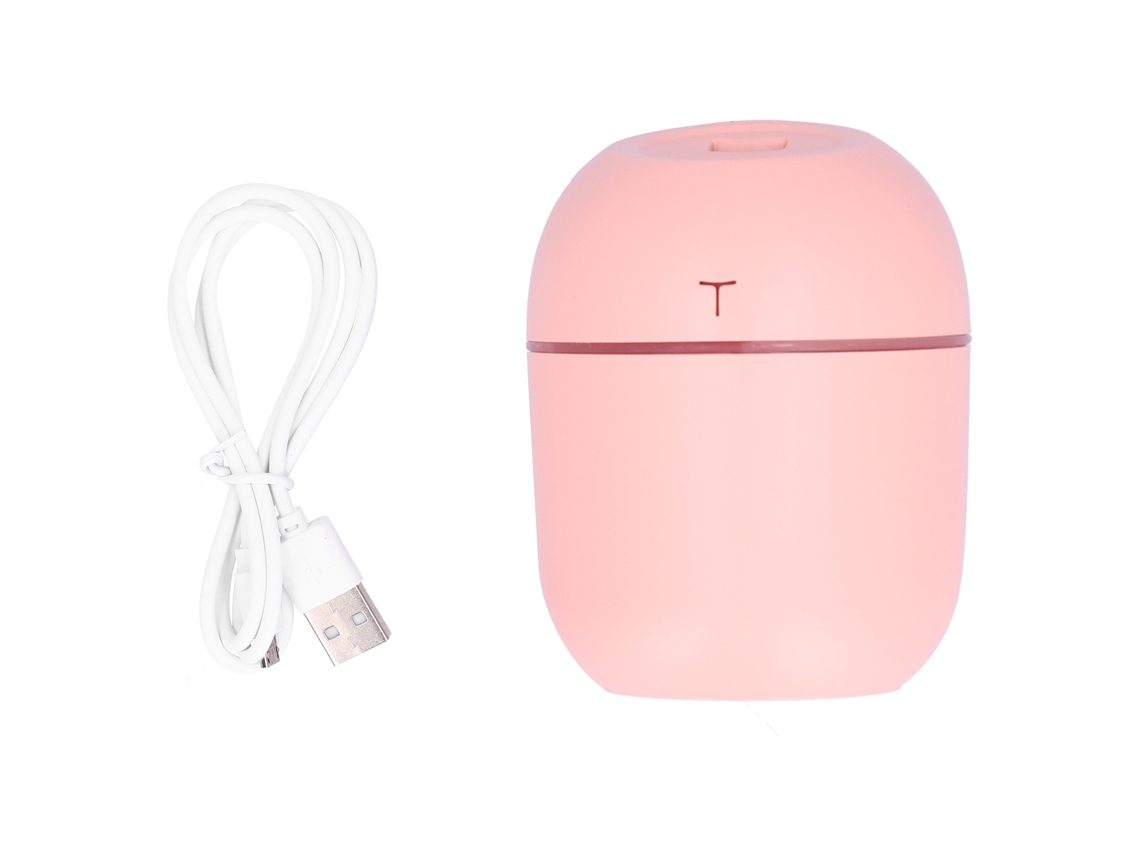 Umidificador Mini Portátil Com Usb Carga E Luz Led Umidificador De Mesa Para Quarto Rosa