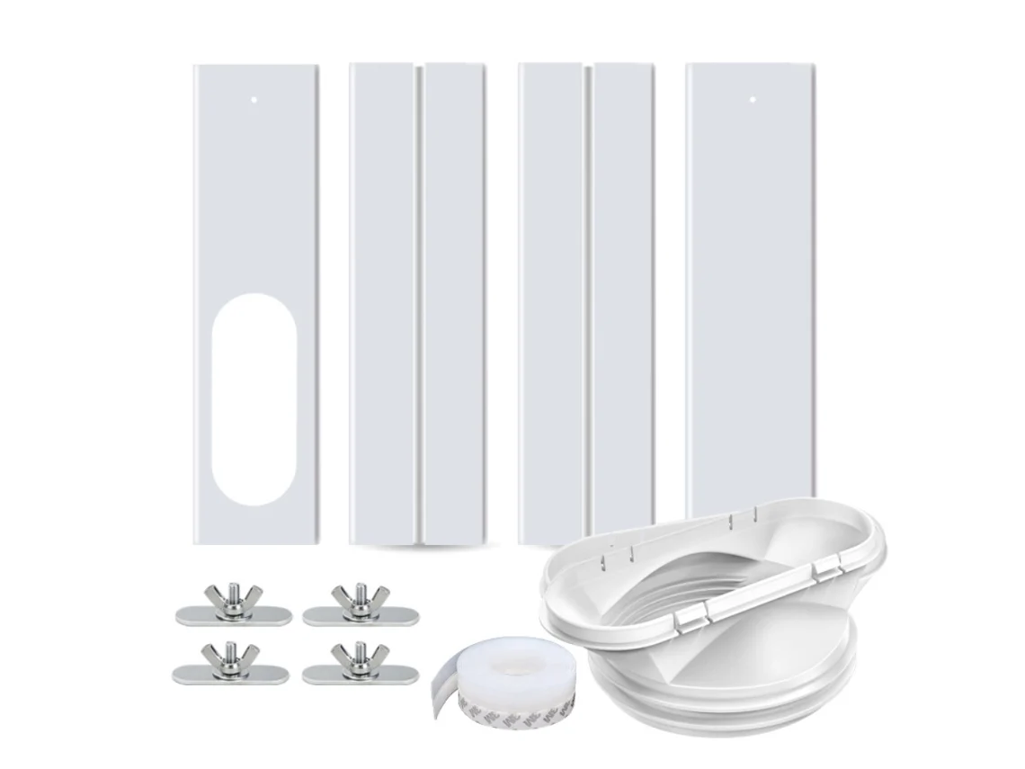 Ar Condicionado Portátil Kit Janela Ajustável Vento Ac Deslizante