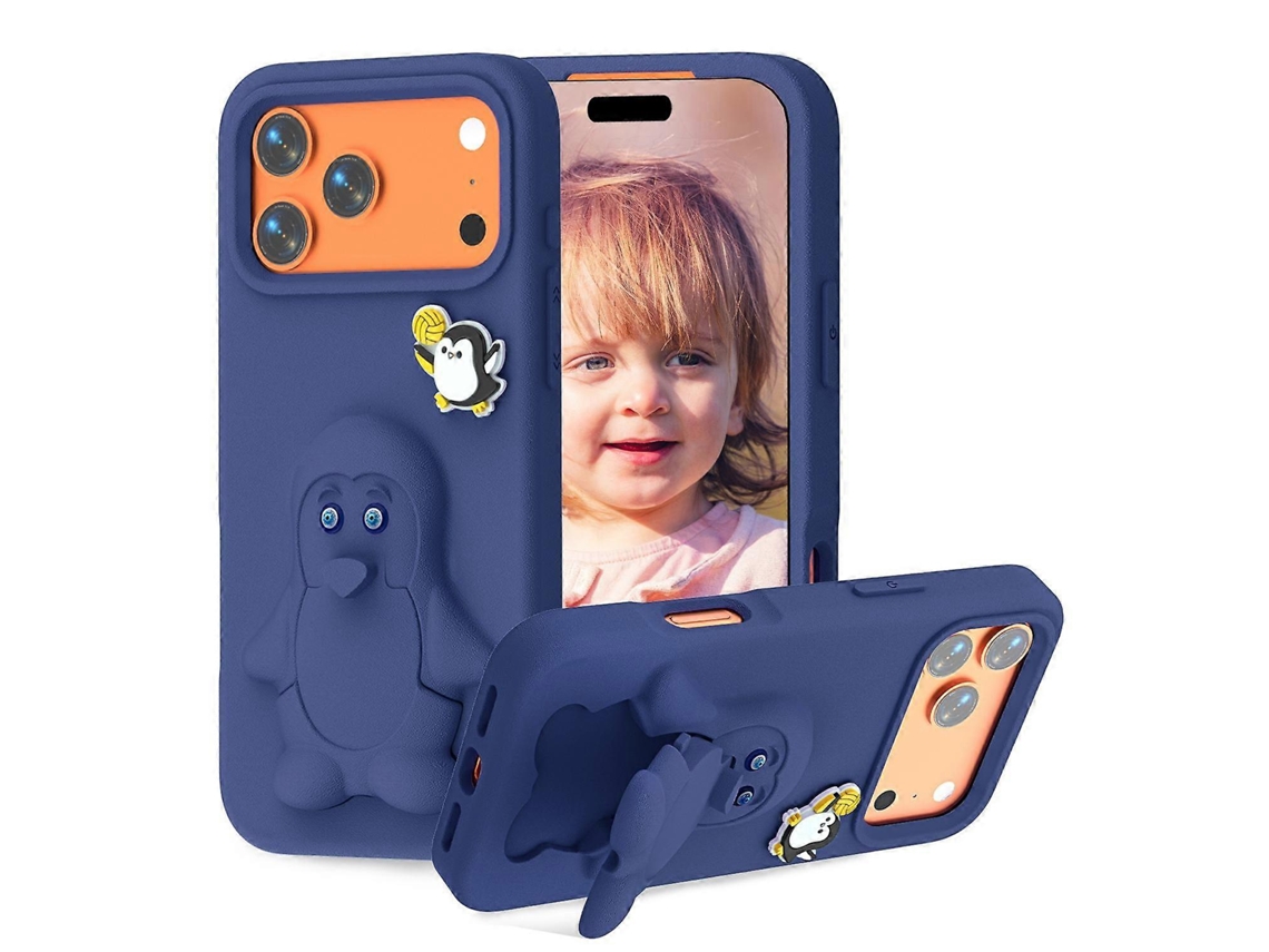 Capa Para Celular Penguin Baby Em Eva À Prova De Choque Com Suporte Para Iphone 17 Pro Max