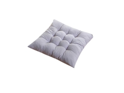 Cojín De Silla Cuadrado De Cor Solido 40x40cm Suave E Espesso Para Comedor Decoração Residencial Carro Hotel Gris