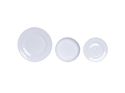 Conjunto de 18 Peças de Louça em Porcelana Perolada com Relevo, 28x28x2,3cm ALEXANDRA HOUSE LIVING