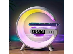 Lurelia Alto Falante Bluetooth Sem Fios Inteligente Com Carregamento Rápido Sem Fios, Luz Rgb, Despertador E Luz De Despertar