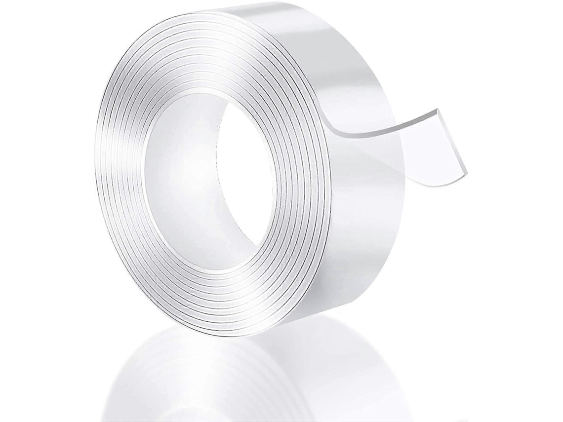 Fita Adesiva Dupla Face Extra Forte, 10m, Nanofita, Lavável, Reutilizável, Transparente e À Prova D'água. GOKOCO