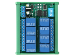 Placa De Expansão De Relé 8 Canais Rs485 12v Para Controle Remoto Protocolo Rtu R4d8a08‑r Com Caixa Din Rail