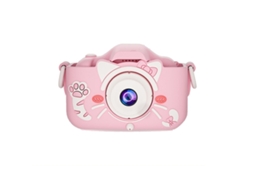 Câmera Infantil 2,0 Polegadas/1080p Hd/lente Dupla/cartão 32g Incluído Brilvibera (rosa)