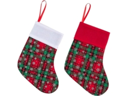 Meias De Natal Em Formato De Floco De Neve De 9 (pacote Com 12) Olysi Shop (vermelhas E Verdes)