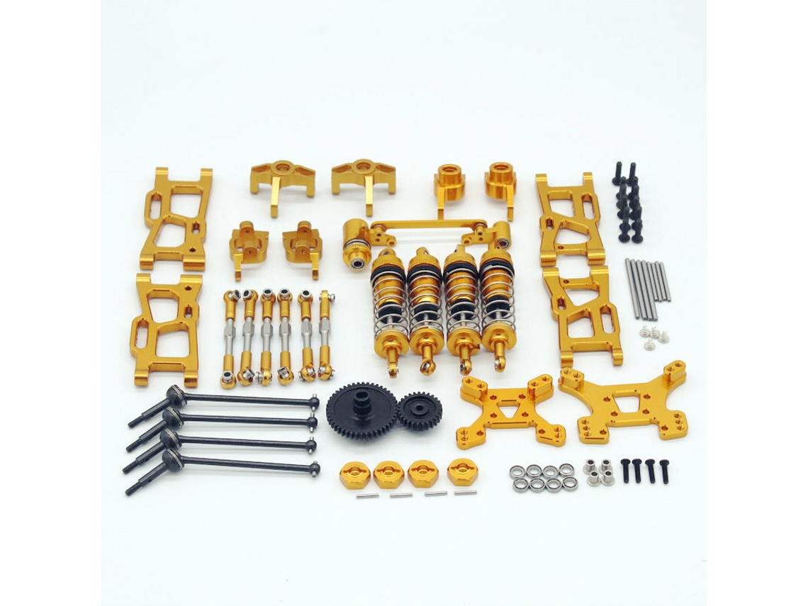 Wltoys 1/14 144001 144010 124019 Upgrade Metal Upgrade Parts Com Conjunto De Adaptador De Choque Rc Car Parts