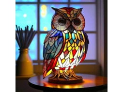 Abajur De Mesa Com Animal, Luz Noturna De Vitral, Luminária De Mesa Retrô, Presente De Natal Jrdg Olysi Shop