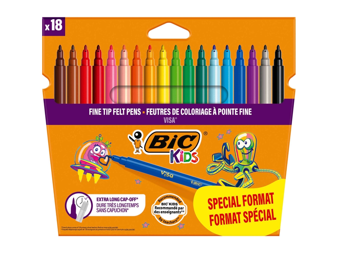 Marcadores De Feltro Kids Visa Bic