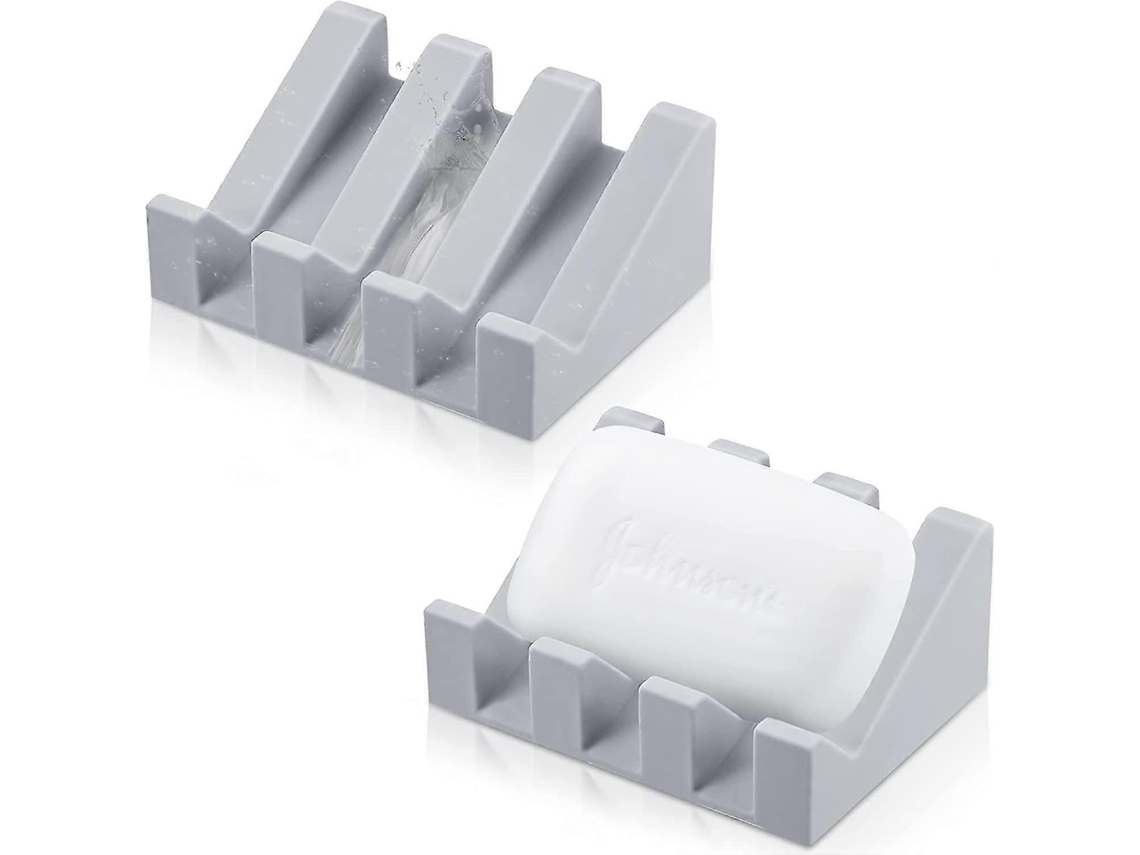 Saboneteira De Silicone Com Dreno, 2 Unidades