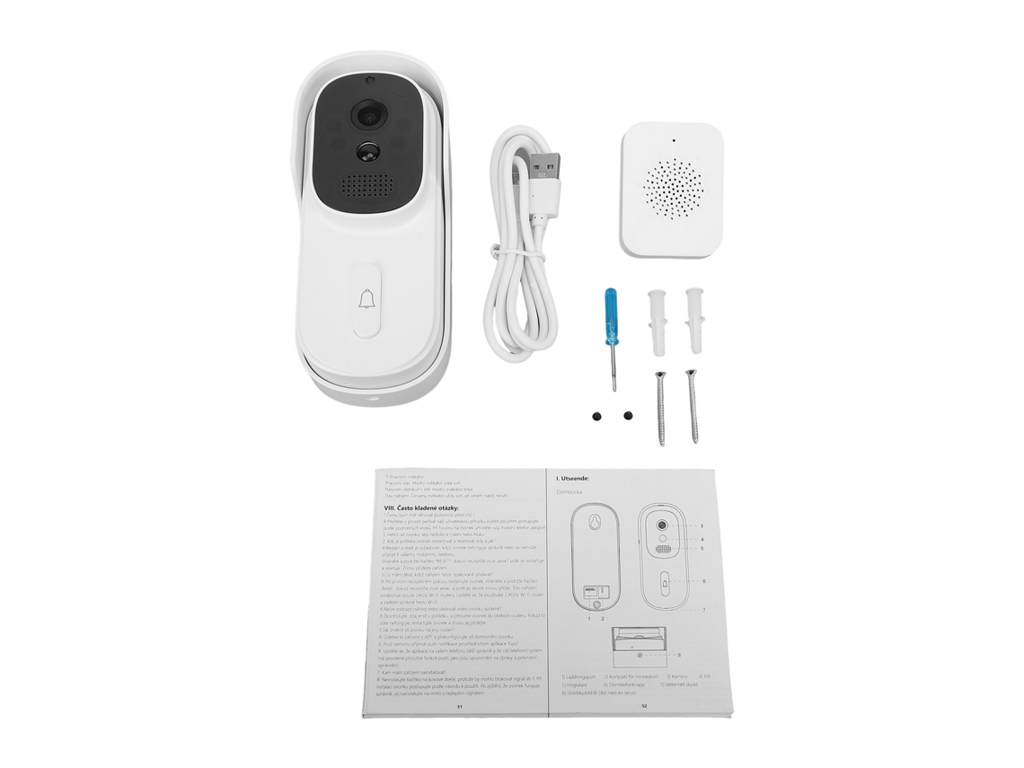 A Campainha De Porta Sem Fio Visual (smart Wifi, Interfone De Duas Vias)