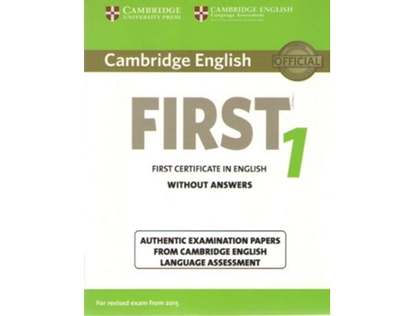 Livro Cambridge English First 1 for Revised Exam from 2015 Students Book without Answers