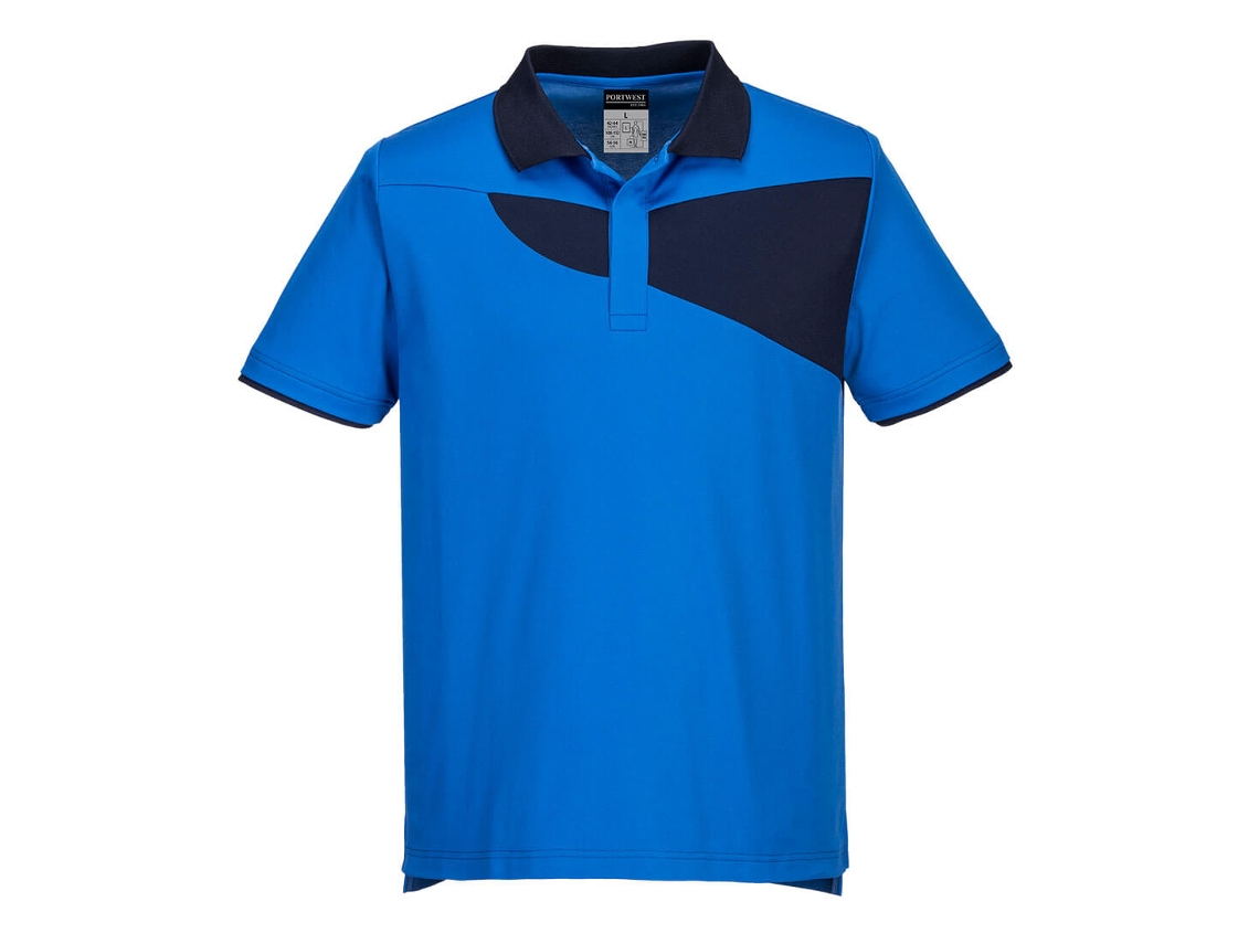 Polo De Manga Curta Pw2 Tecido Premium Comfort / Preto Cinza / L Portwest