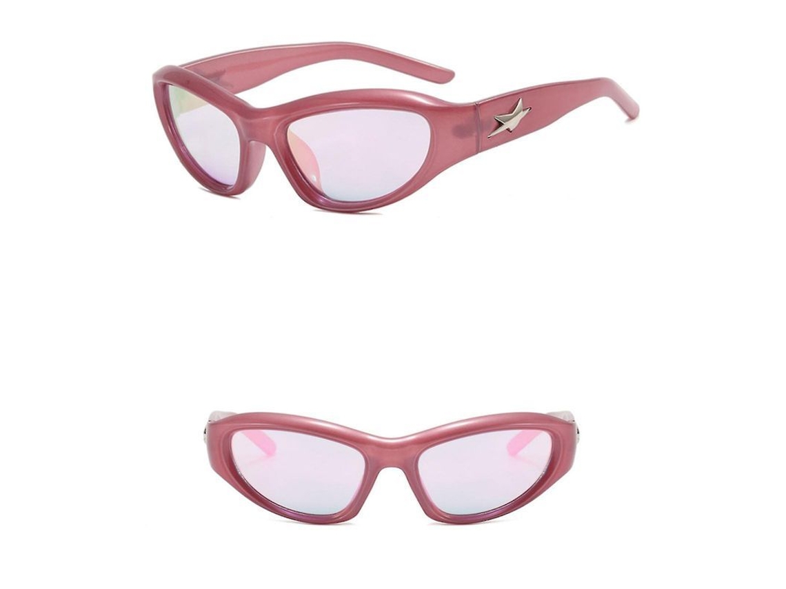 Óculos de Sol Y2k Millennium Spicy Girls Quadrado com Moldura Grossa Uv400 Proteção Viajem Férias