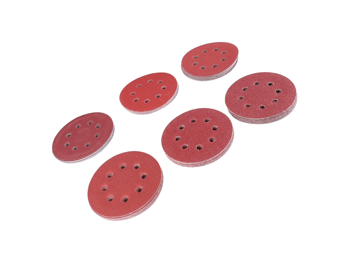 Discos Abrasivos De 5 Polegadas, 60 Peças, Lixa Com Sistema De Fixação Por Velcro, Com 6 Tipos De Granulação Para Polimento.
